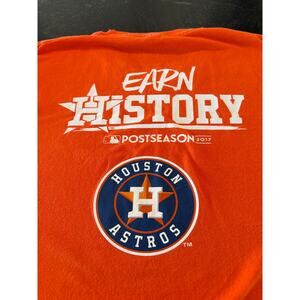 Houston Astros Budweiser T Shirt XL Orange Team History Beer Tee